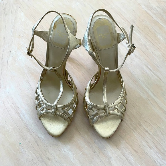Dior Gold Heel sandals - Picture 1 of 7